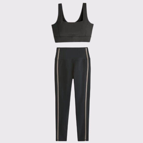 Abercrombie & Fitch YPB sculptLUX Squareneck Bralette+Curve Love 7/8 Legging Set - Picture 1 of 8